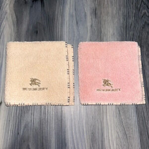 Burberry Nova Check Beige & Pink Washcloth set of 2